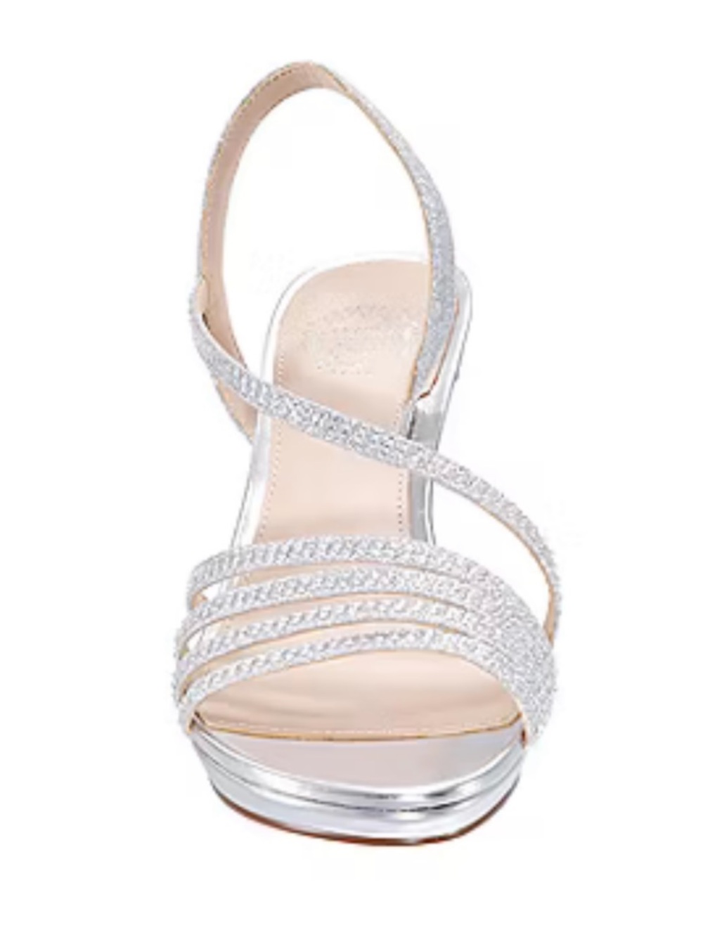 Size 8.5 Nalda Heels - I. Miller Silver Sparkly Elegant Strappy Sandals (ABBA) - Picture 3 of 16